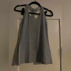 EUC Lululemon Cool Racerback Black/White Stripes